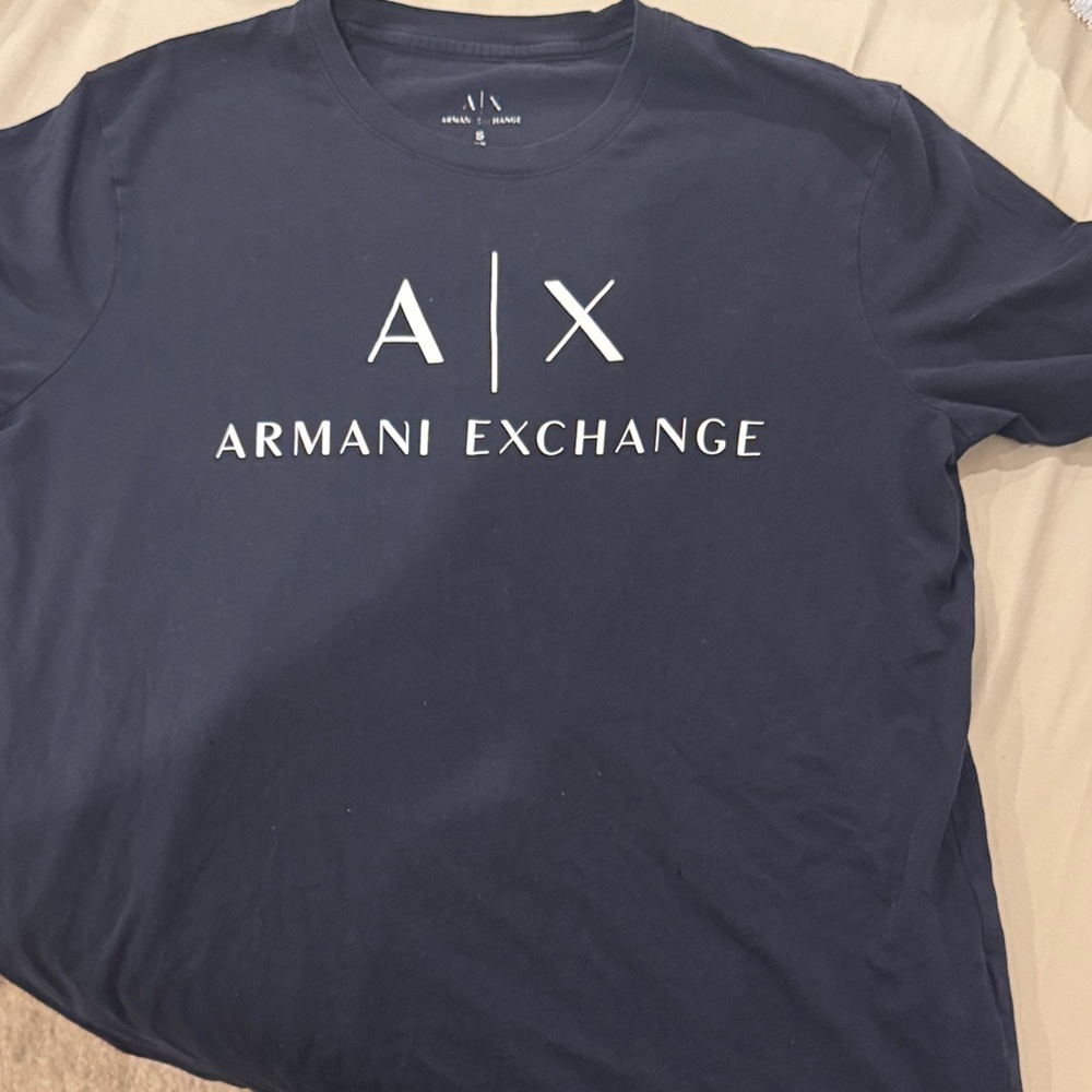Armani Exchange Dark Blue Short Sleeve Tee